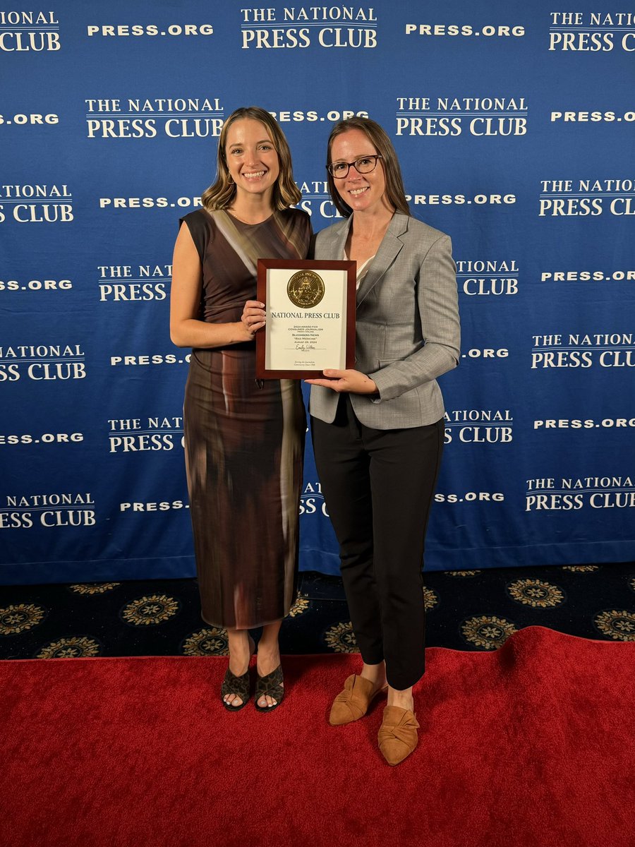 Riley Ray Griffin (@rileyraygriffin) on Twitter photo Last night, <a href="/annaedney/">Anna Edney</a> & I were so honored to accept the <a href="/PressClubDC/">National Press Club</a> award for consumer journalism on behalf of our amazing team at <a href="/business/">Bloomberg</a> who worked on the *Bad Medicine* series, which shed light on dangerous pharmaceutical practices and regulatory failures. Last night, <a href="/annaedney/">Anna Edney</a> & I were so honored to accept the <a href="/PressClubDC/">National Press Club</a> award for consumer journalism on behalf of our amazing team at <a href="/business/">Bloomberg</a> who worked on the *Bad Medicine* series, which shed light on dangerous pharmaceutical practices and regulatory failures.
