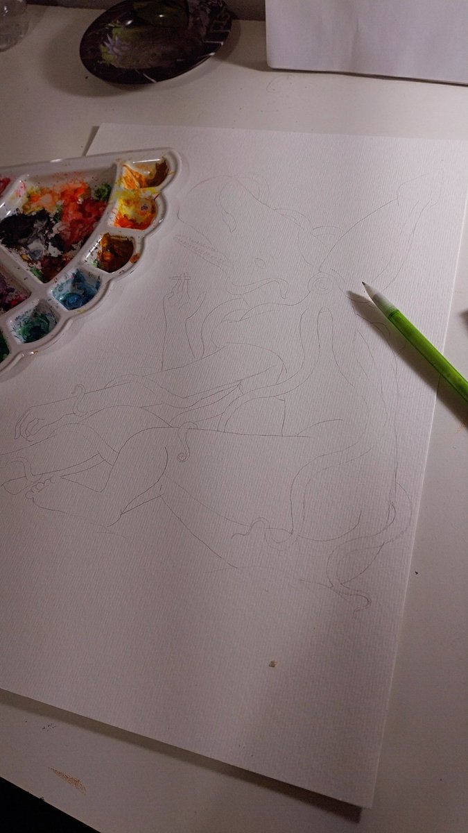 Depois de uma pausinha necessária to voltando com uma aquarelona apaixonada