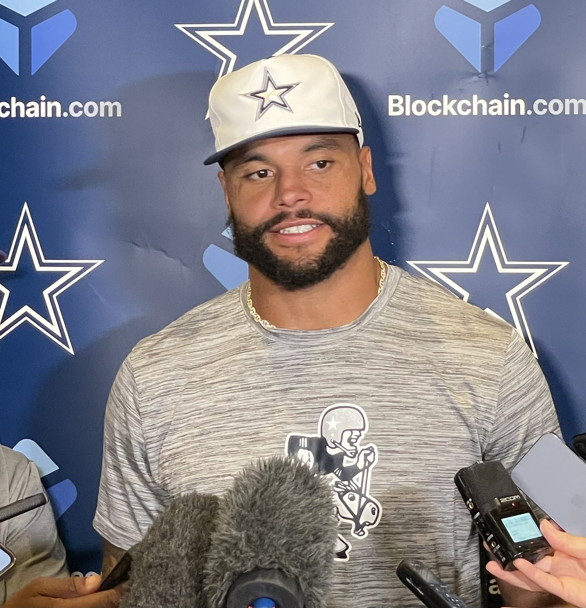 jonmachota's tweet photo. Dak Prescott on the uncertainty heading into this season for so many Cowboys players and coaches and winning now: “You gotta love it. You gotta embrace it. That’s the challenge. We as the players and the coaches don’t have the full say in whether we’re here or not. It’s about us controlling what we can. It’s about sticking together. … Yeah, it’s now.”
