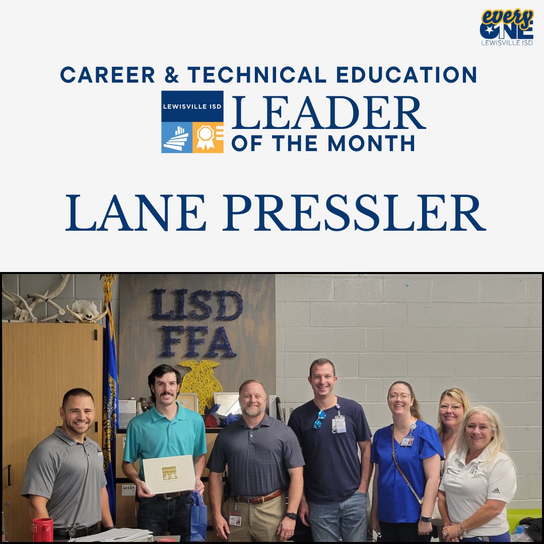 lisdcte's tweet photo. Congratulations to Mr. Pressler for being nominated as the August CTE Leader of the month! @TECCwest #discoveryourfuture #beyondalllimits https://t.co/JkDiWdg32R