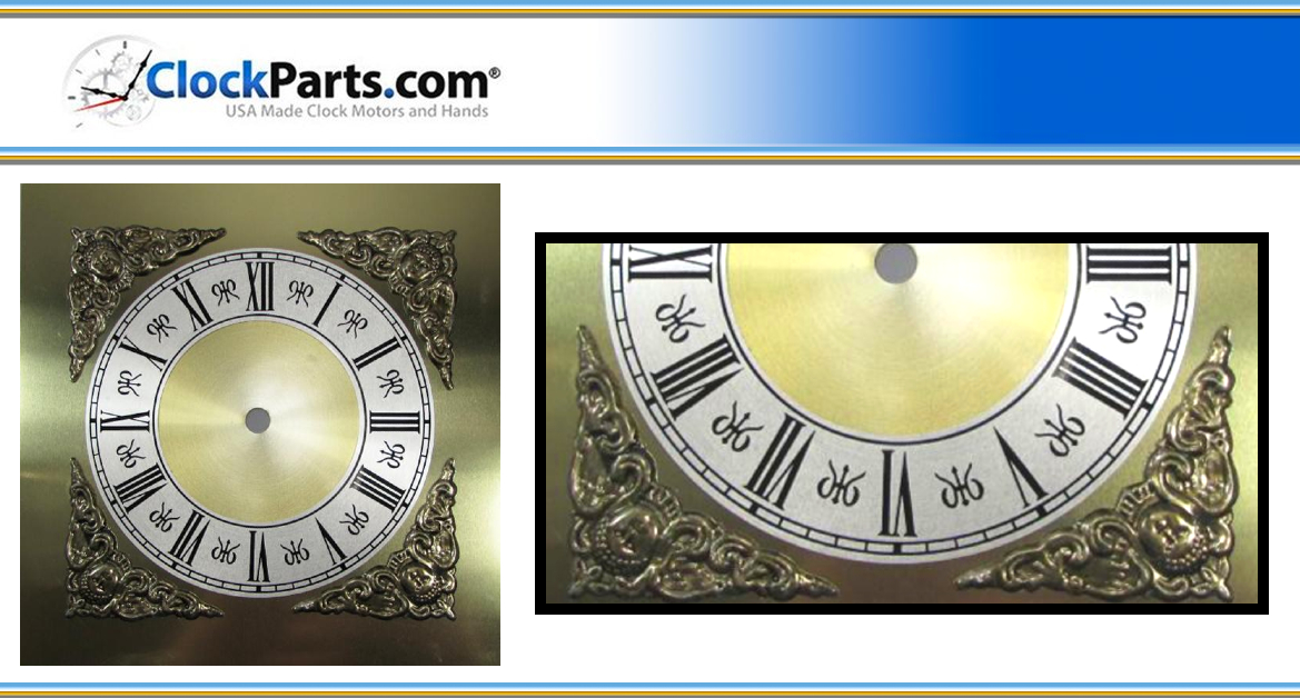 ClockPartsCom's tweet image. Check out our Embossed Roman Corners #ClockDial! With an 8-1/4” size and a classic silver time ring, it's perfect for your #DIY #ClockProjects. Need to trim it? No problem! Just use a utility knife and sandpaper to customize the size. 🕰️ #ClockMaking clockparts.com/8-1-4-in-embos…
