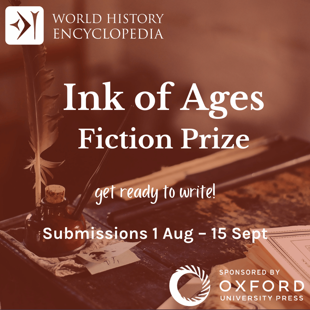 AncientSave's tweet photo. 📣 Check out the Ink of Ages Fiction Prize contest from our #PortAncient partner, World History Encyclopedia! (@whencyclopedia)

Submissions open from 1 August to 15 September 2024

➡️ Enter this #FREE contest and win GREAT prizes!: https://t.co/P5MUbkcwbN https://t.co/7SJbvm8td7