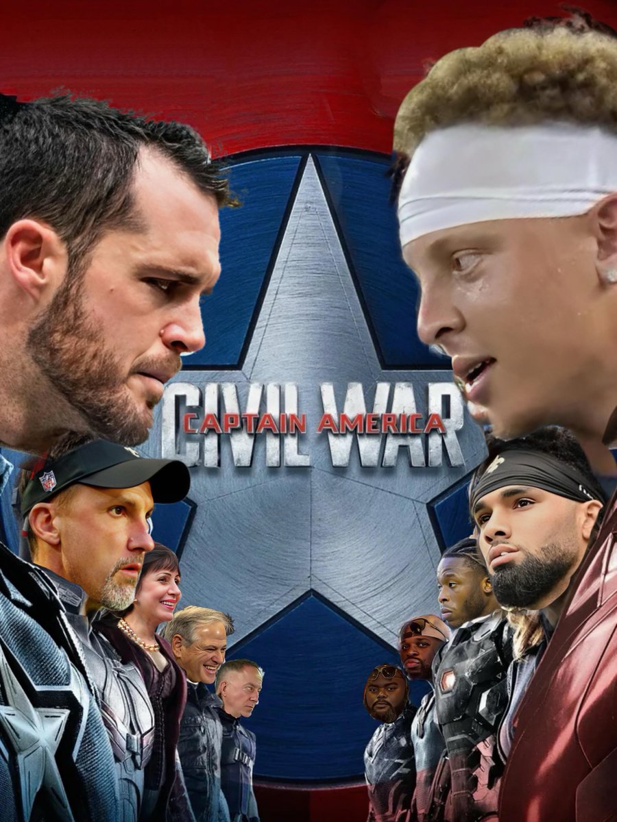 ScottishWhoDat's tweet photo. Day 318 of photoshopping Dennis Allen into movie scenes and more until he’s off this team… (or makes the playoffs) 

Captain America: Civil War (2016) https://t.co/KfRl1BZEEi