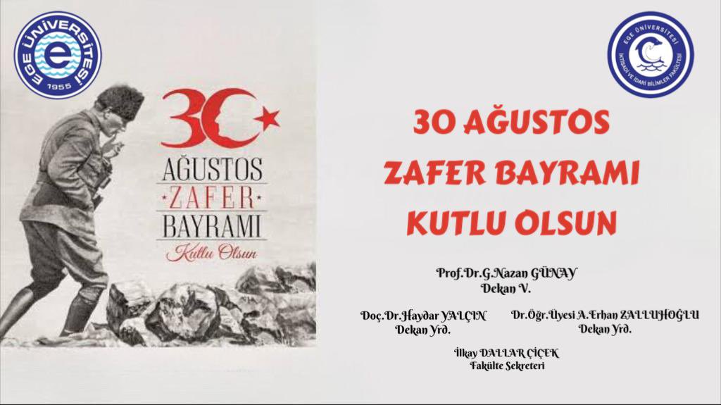 iibfege's tweet photo. #30Ağustos #ZaferBayramımız kutlu olsun. Başkomutan Gazi Mustafa Kemal ATATÜRK’ü ve silah arkadaşlarını, Büyük Taarruz’un 102. Yılında rahmet, minnet, şükran, sevgi ve saygıyla anıyoruz 🇹🇷🇹🇷🇹🇷❤️❤️❤️
#30AgustosZaferBayramı @ProfNecdetBudak @UniversiteEge https://t.co/HxinsD30OE