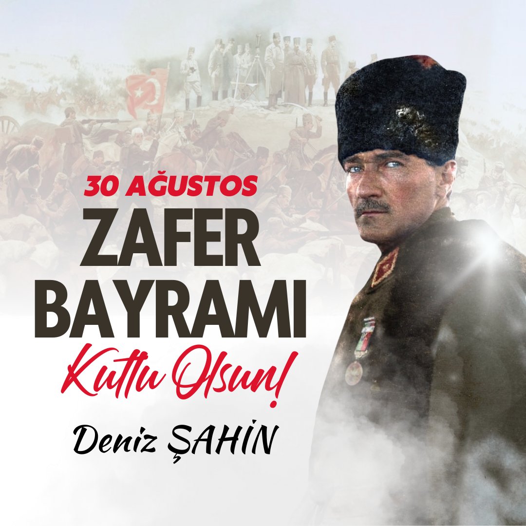 İstiklal mücadelemizi zaferle taçlandıran ve şanlı tarihimizin önemli bir dönüm noktası olan 30 Ağustos Zafer'inin Yıldönümü kutlu olsun!

#30ağustos #zaferbayramı