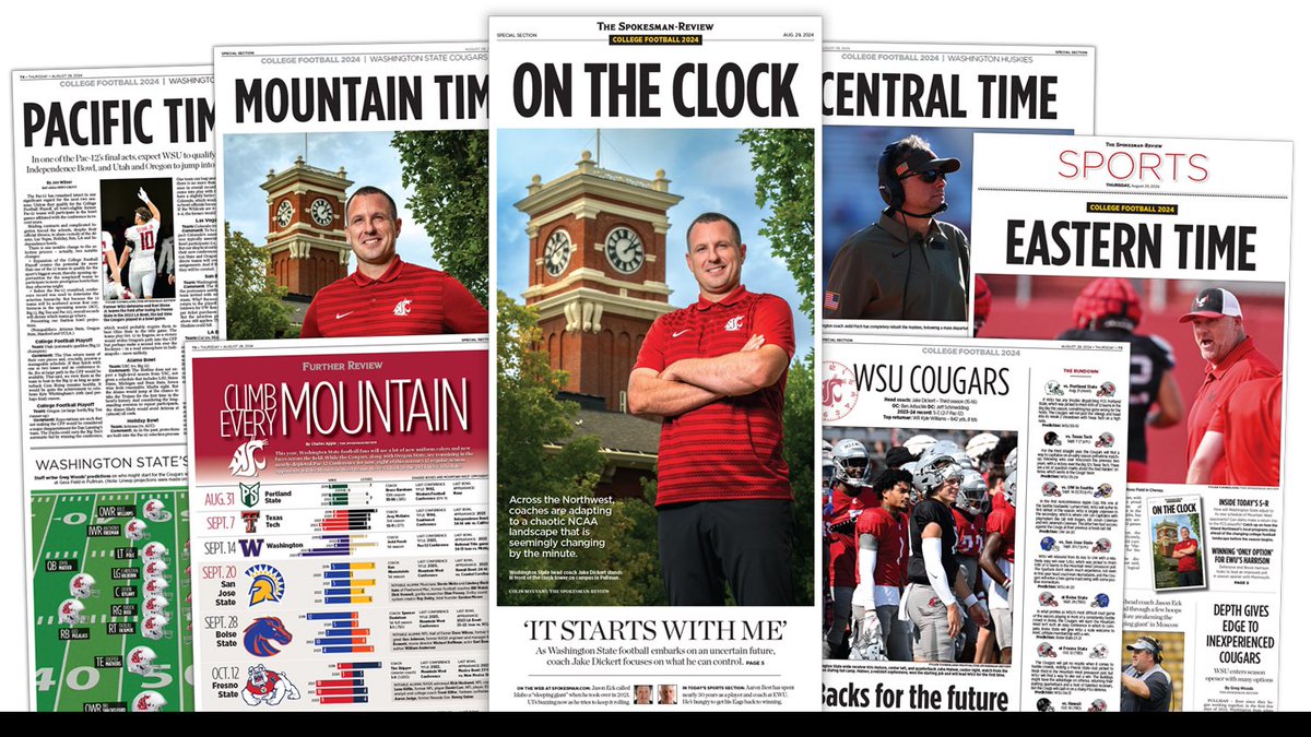 ElhueSmails's tweet photo. Don’t miss today’s college football preview in today’s @SpokesmanReview. Fantastic writing from the @SpokesmanSports staff, design by @NewquistTaylor and cover photo by @cmulvany. See it all here >> https://t.co/bm3knSTGu9 https://t.co/ivYdevvl8c