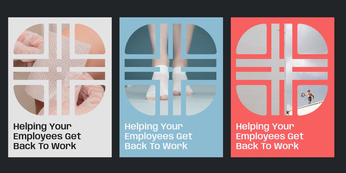 jonathancrowe's tweet photo. Working on some brand assets for an occupational injury care clinic.  I love the intersection of healthcare + industrial companies. https://t.co/AsQvcJDavm
