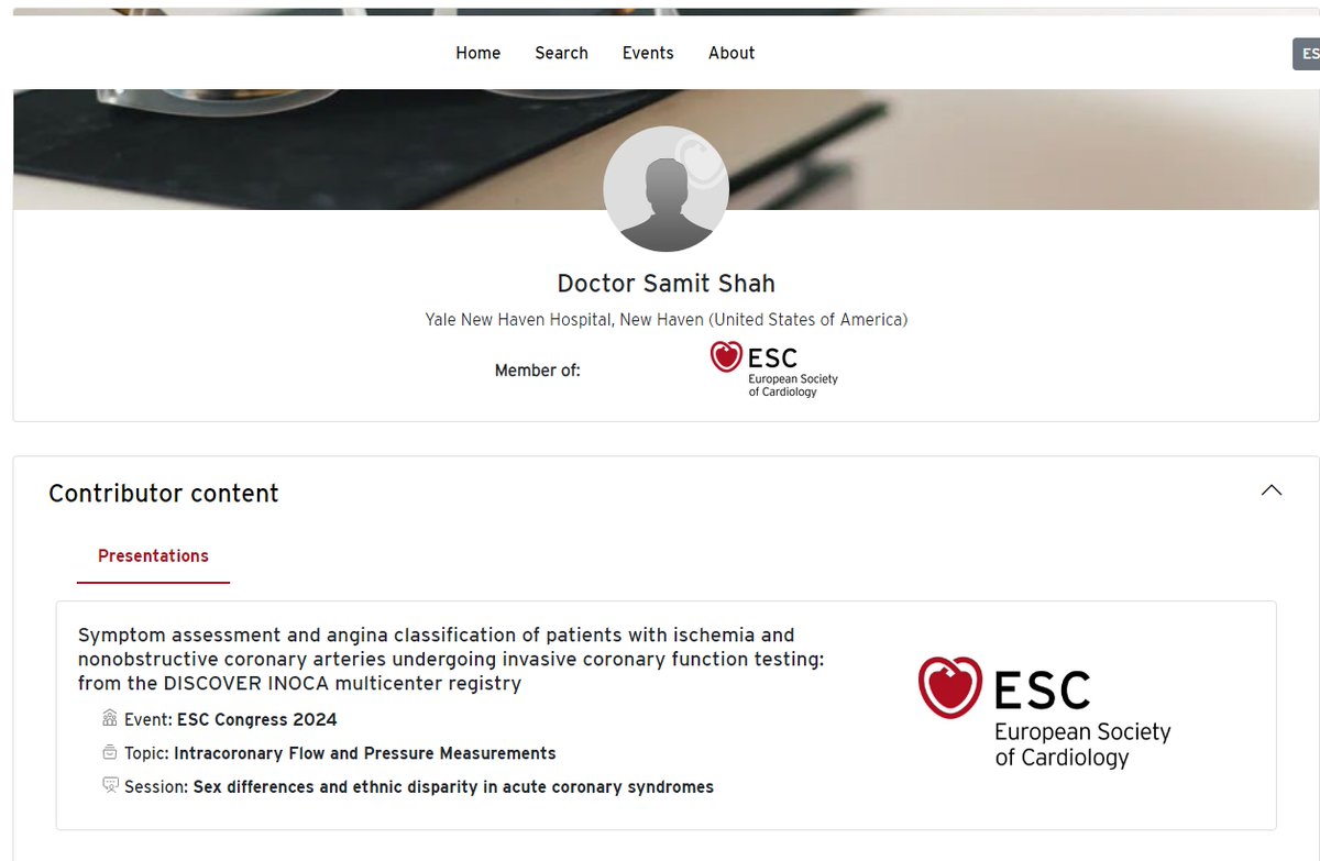 Yale Cardiovascular Research Group (@ycrg_yale) on Twitter photo Come see <a href="/samitshahmd/">samitshahmd</a> present the latest results of #DiscoverINOCA at #ESCCongress <a href="/escardio/">European Society of Cardiology</a> <a href="/Yalecards/">Yale Interventional Cardiology</a> esc365.escardio.org/person/997851 Come see <a href="/samitshahmd/">samitshahmd</a> present the latest results of #DiscoverINOCA at #ESCCongress <a href="/escardio/">European Society of Cardiology</a> <a href="/Yalecards/">Yale Interventional Cardiology</a> esc365.escardio.org/person/997851