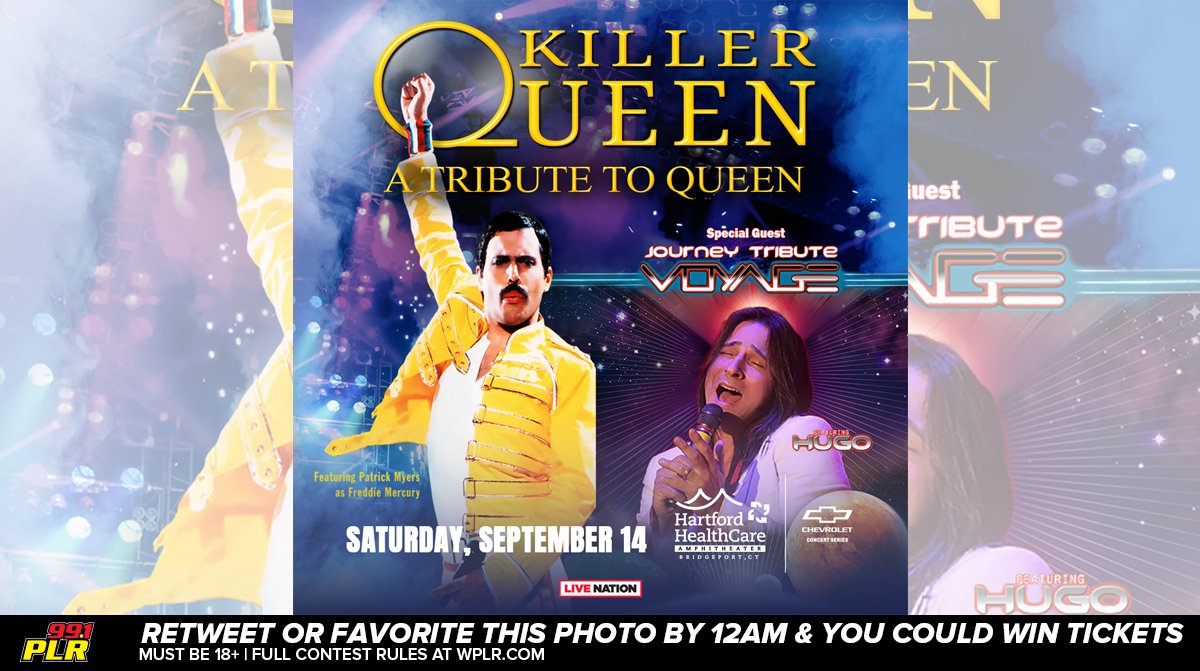 991PLRFM's tweet photo. Celebrating Freddie Mercury's birthday on #TwitterThursday on 𝕏!

RE-TWEET or FAVOR by midnight for a chance to win tix to see Killer Queen at @hhcamphitheater 9/14!

Must be a CT Resident, 18+ and following us to win. Account must be public. Winners to be announced tomorrow. https://t.co/tdjZtEZQjF