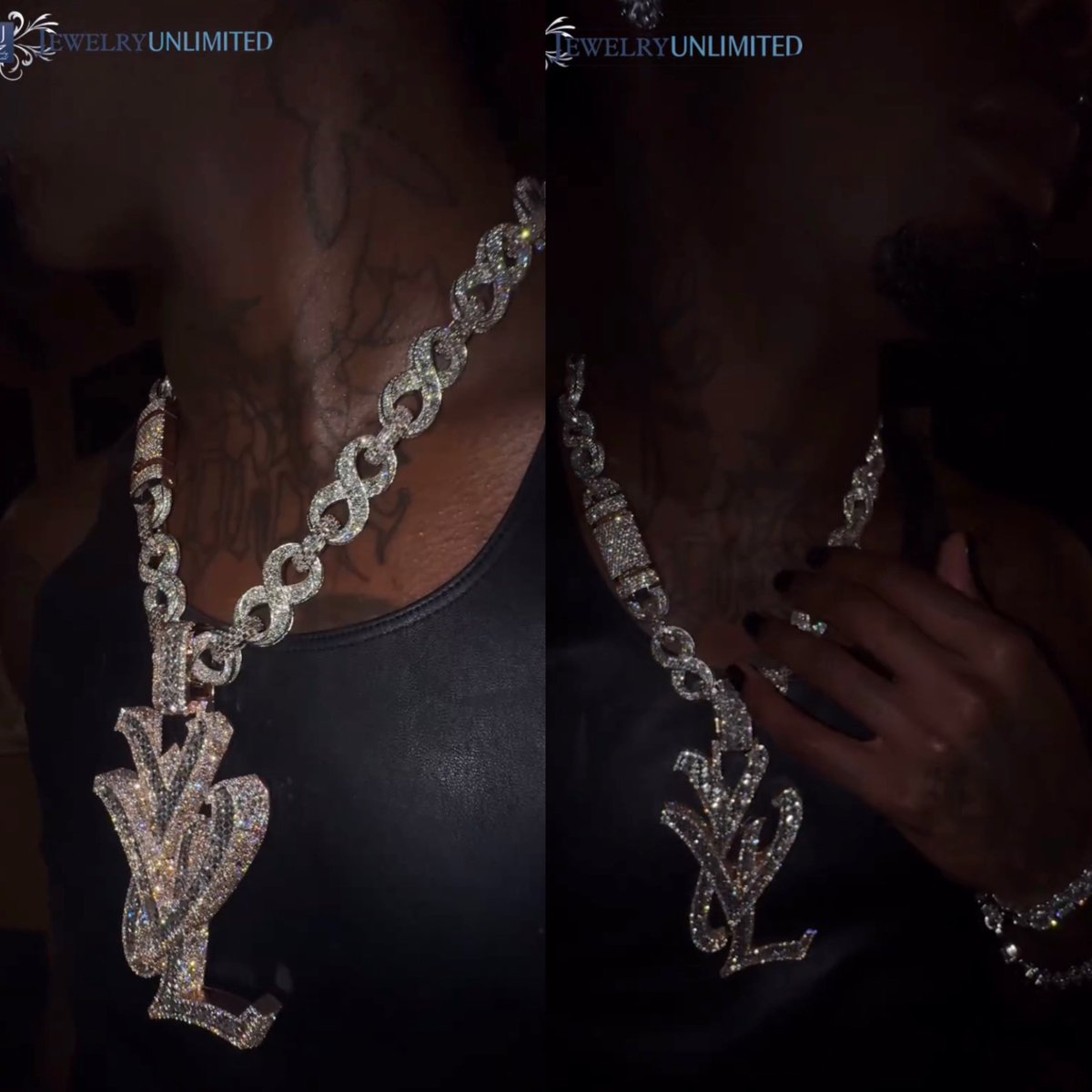 Lidesty's tweet photo. Playboi Carti with his new YVL chain via Jewelry Unlimited 📸💎 https://t.co/rVRKAaaGgc