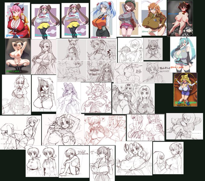 先月まとめてなかったの7~8月分です 
#今月描いた絵を晒そう 