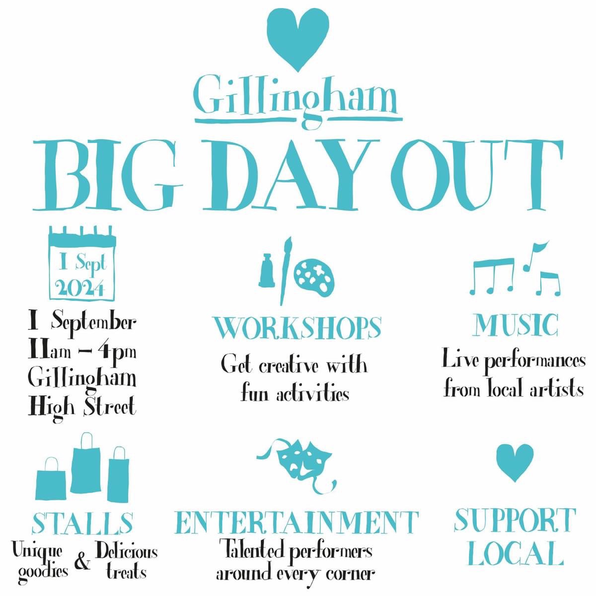 Our next litter pick is being held this Sunday supporting the ‘Big Day Out’ event in Gillingham High St!

Litter Pick details:
📆 Sunday 1st September
🕥 10:30am - 11:30am
📍 Meet at Balmoral Gardens Healthy Living Centre, ME7 4PN at 10:30.

Hope to see you there!💚♻️🌳
