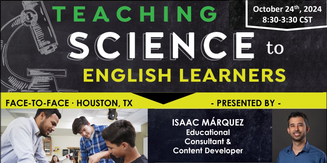 Seidlitz Education (@seidlitz_ed) on Twitter photo Attendees of <a href="/iMarquezEDU/">Isᴀᴀᴄ Mᴀ́ʀǫᴜᴇᴢ</a>'s 10/24 #Science4ELs workshop will receive complimentary copies of our popular book, TEACHING SCIENCE TO ENGLISH LEARNERS, by @StFleenor! Will we see you in Houston next month? seidlitzeducation.com/oct24teachings… Attendees of <a href="/iMarquezEDU/">Isᴀᴀᴄ Mᴀ́ʀǫᴜᴇᴢ</a>'s 10/24 #Science4ELs workshop will receive complimentary copies of our popular book, TEACHING SCIENCE TO ENGLISH LEARNERS, by @StFleenor! Will we see you in Houston next month? seidlitzeducation.com/oct24teachings…