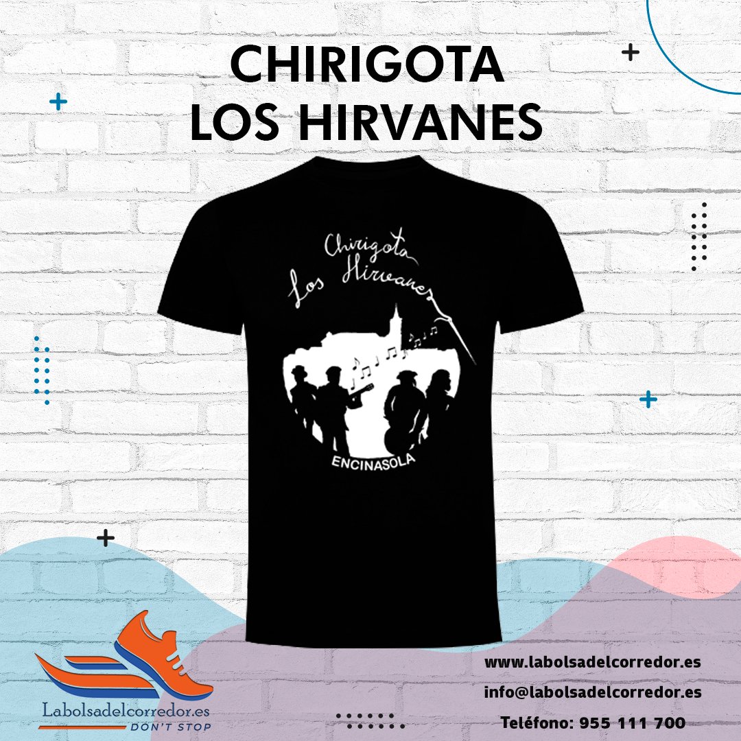 Siempre no trabajamos para eventos deportivos.
Encantados de poder realizar las camisetas a Chirigota Los Hirvanes - Encinasola 
Contacta con nosotros y estaremos encantados de ayudarte.

labolsadelcorredor.es - info@labolsadelcorredor.es - 955111700