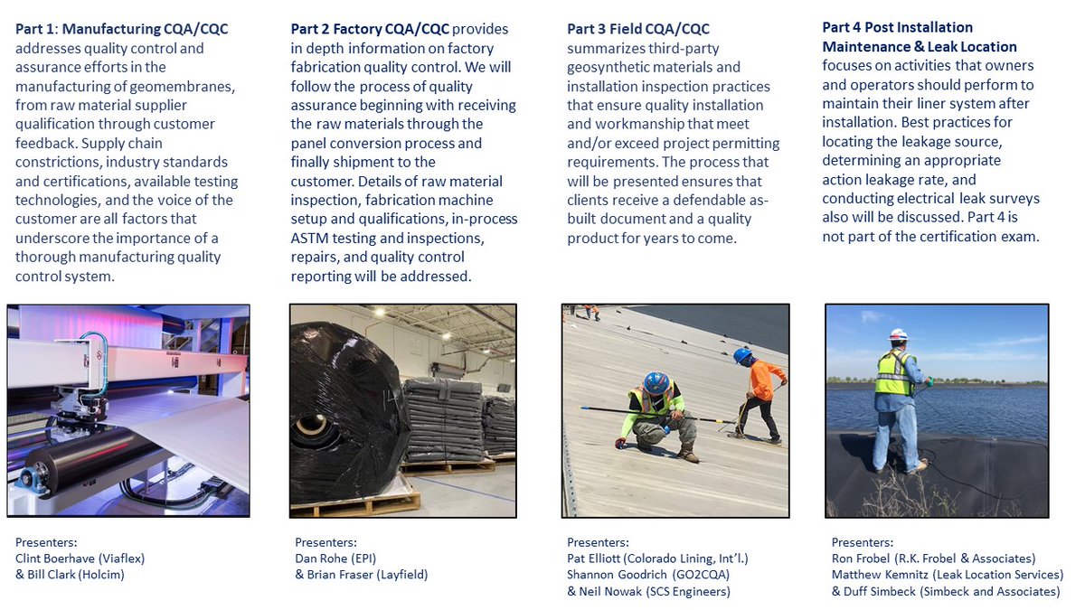 FabGeomembrane's tweet photo. Looking to Becoming CQA Certified?

The FGI's Online Course and Certification Exam on Manufacturing, Fabrication, &amp; Installation QA/QC for Geosynthetics is  available in an on-demand format. 

Register Today for September's On-Demand Course: https://t.co/E0YDypobXw

#fgi https://t.co/eehXV1I9Qv