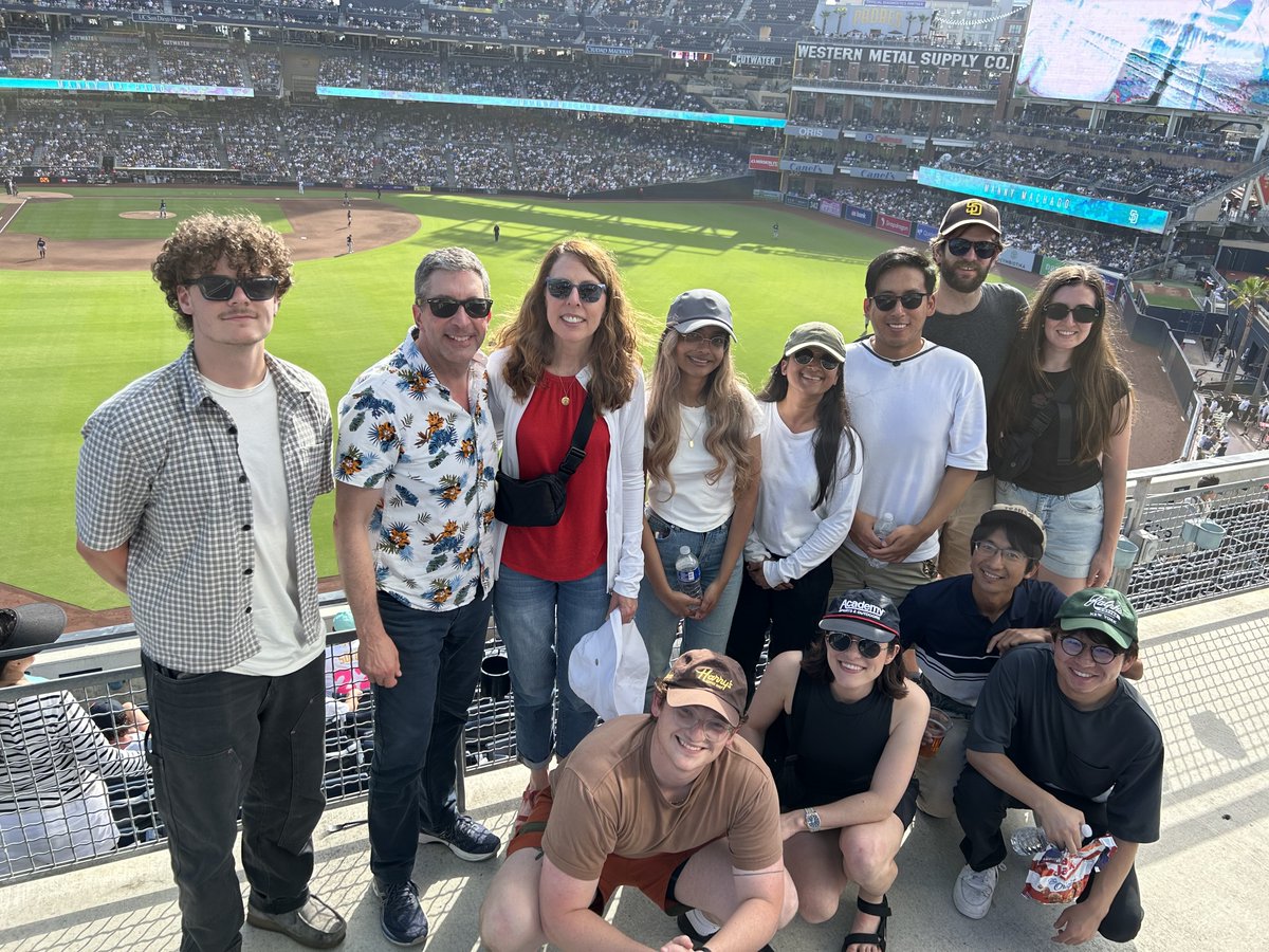 A fun outing with the lab at a Padres game last week, and great way to welcome our newest member, Tom McAllister!