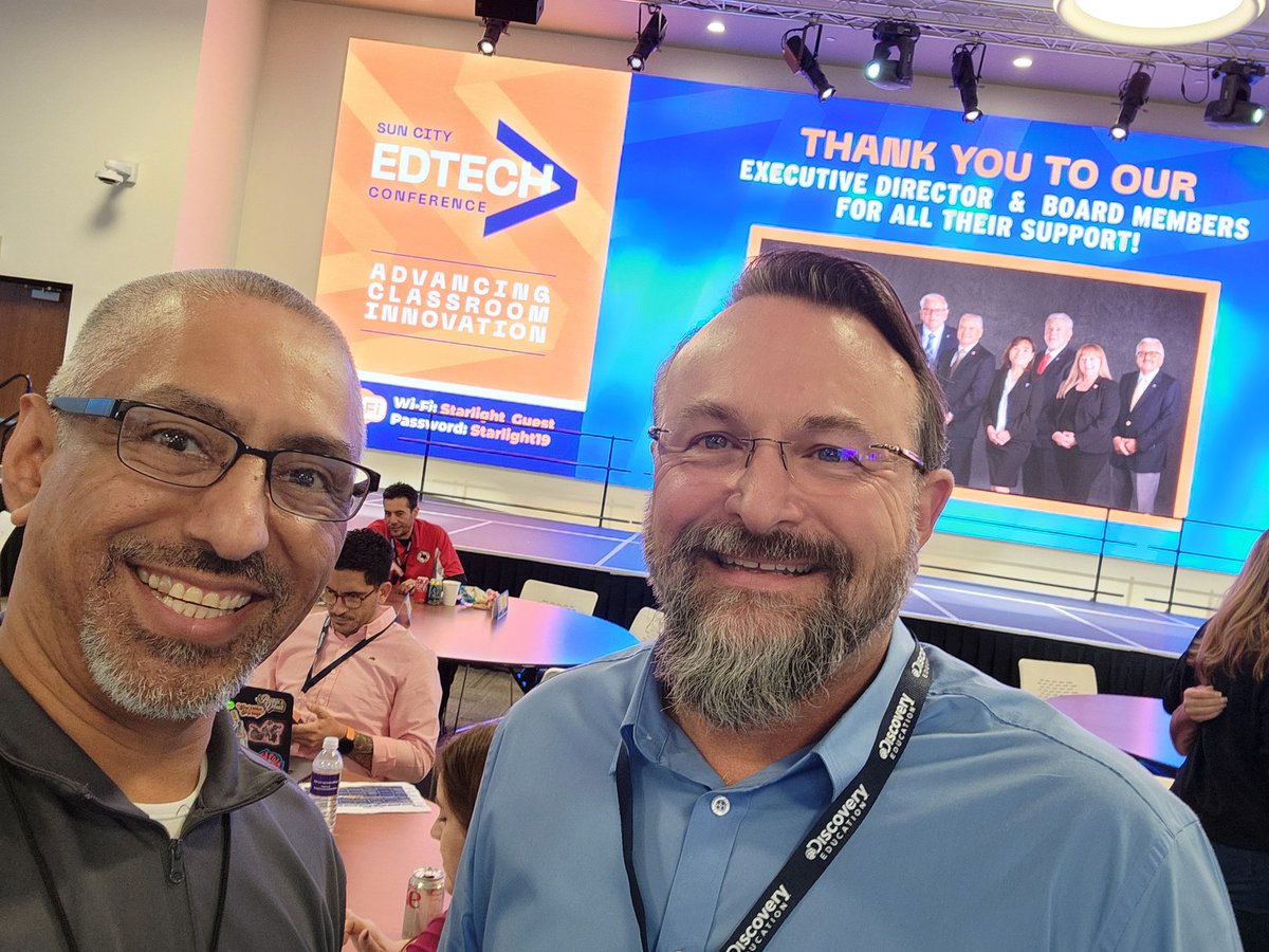 JoseLSilvaSmith's tweet photo. A picture with my dear friend Mr. Hinski, Technology Coach @ClintISD! Great to see you @SunCityEdTech2024!❤️☺️👌 #TISDProud #TornilloISD #SunCityEdTech2024 #ESCRegion19 @ClintISD https://t.co/Kss0ZZfKZA