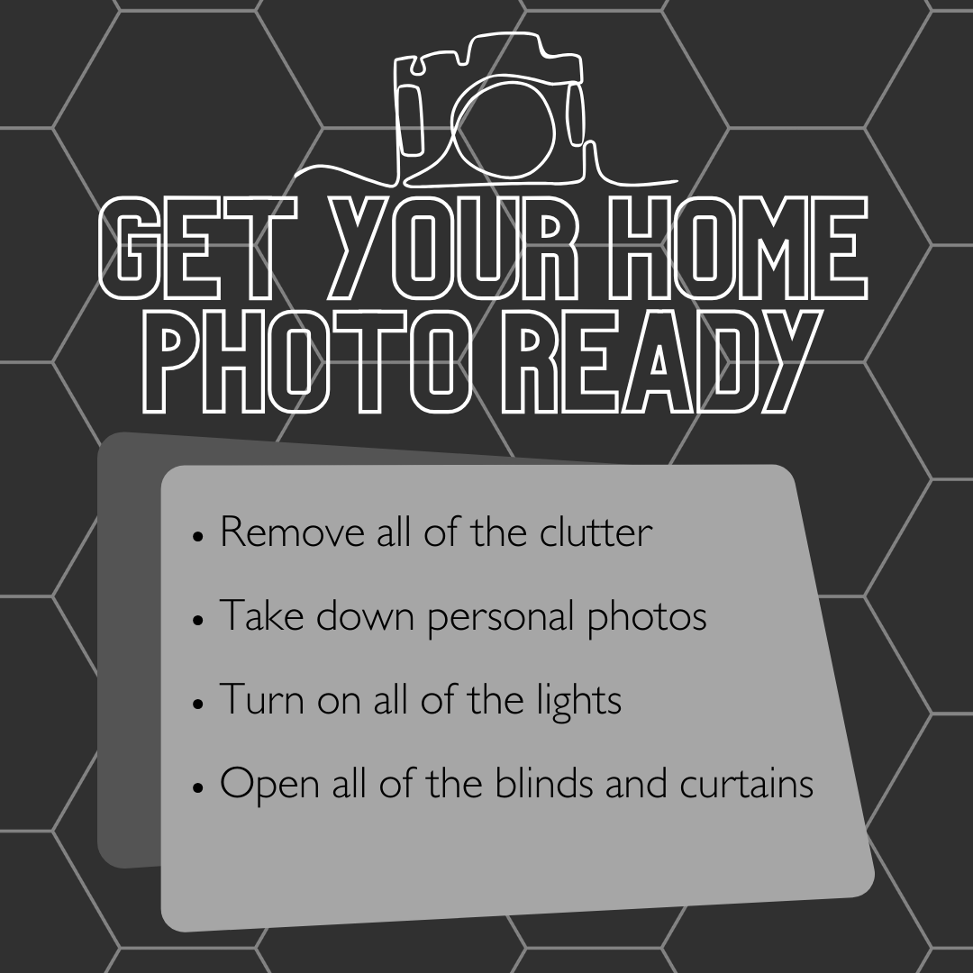 Assist2Sell's tweet photo. Before the photoshoot, make sure your home is ready! 📸 Declutter, remove personal photos, turn on all the lights, and open those blinds. Let’s make your home shine online! 🌟 #RealEstate #HomeSelling #PhotographyTips https://t.co/EmbMzgOY7n