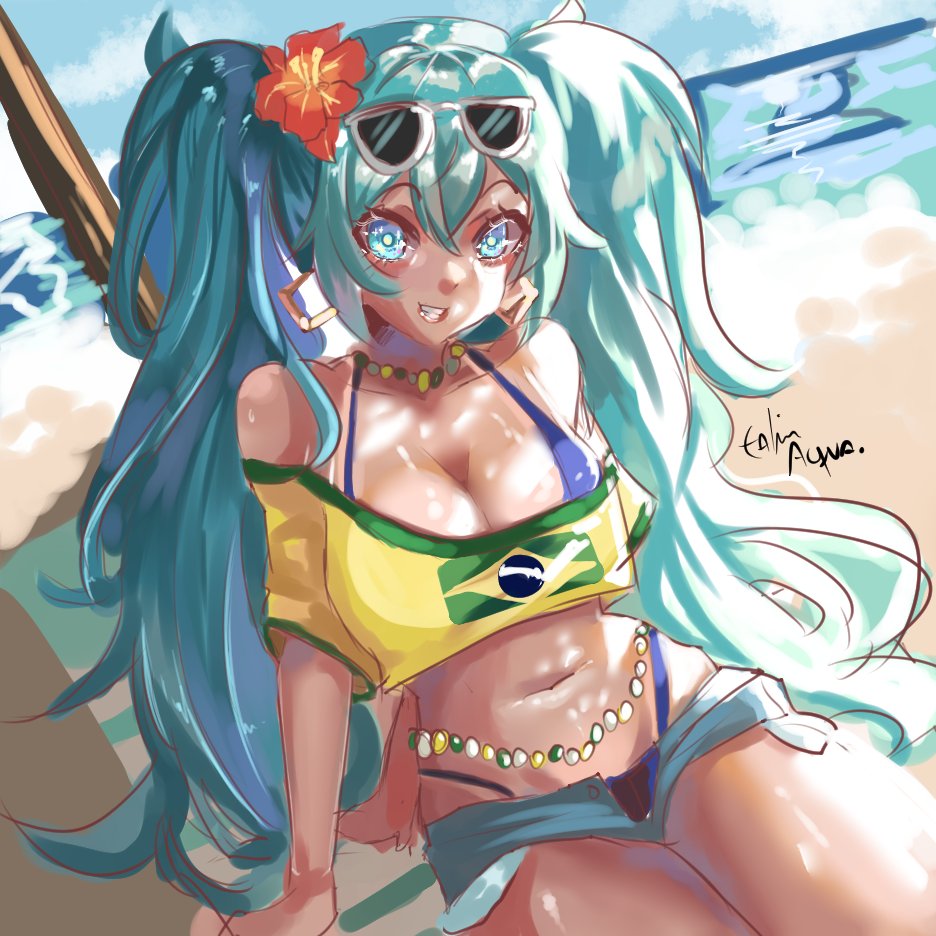 Miku brasileña tipo boceto para desahogarme por el horrible termino de semestre que estoy teniendo jaja :( 
.
.
.
.
#Miku #mikubrasileira #fanart #CLIPSTUDIO #sketches  #animestyle #Anime #animegirl