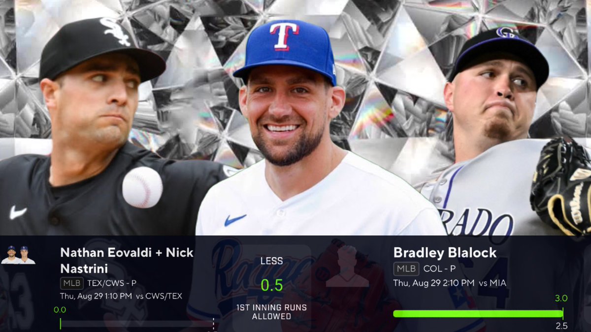 Bloodhoundsport's tweet photo. August 29th, Recap

Nathan Eovaldi + Nick Nastrini NRFI ✅
Bradley Blalock O 2.5 Ks ✅

#Gamblingx #sportsbettingpicks #prizepicks #underdog  #fanduel #DraftKings   #Exclusivepicks  #MLB https://t.co/i6bA5zorye