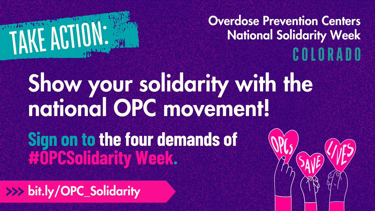 🚨ACTION ALERT!🚨 For #OPCSolidarity Week, organizers in 13 states have issued ✨four demands✨ of policymakers (🧵below).

Your support is critical! Add your name at bit.ly/OPC_Solidarity to demand increased access nationwide to lifesaving Overdose Prevention Centers!