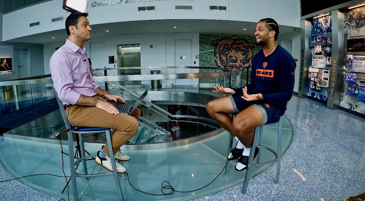 Asked Rome Odunze today if he and Caleb Williams talk about goals for their time w/ the #Bears. The answer is yes. 

“We talk about the new stadium … and what would go down if we won some Super Bowls and continue to have that winning culture out here.” 

<a href="/nbcchicago/">NBC Chicago</a> at 5, 6 &amp; 10