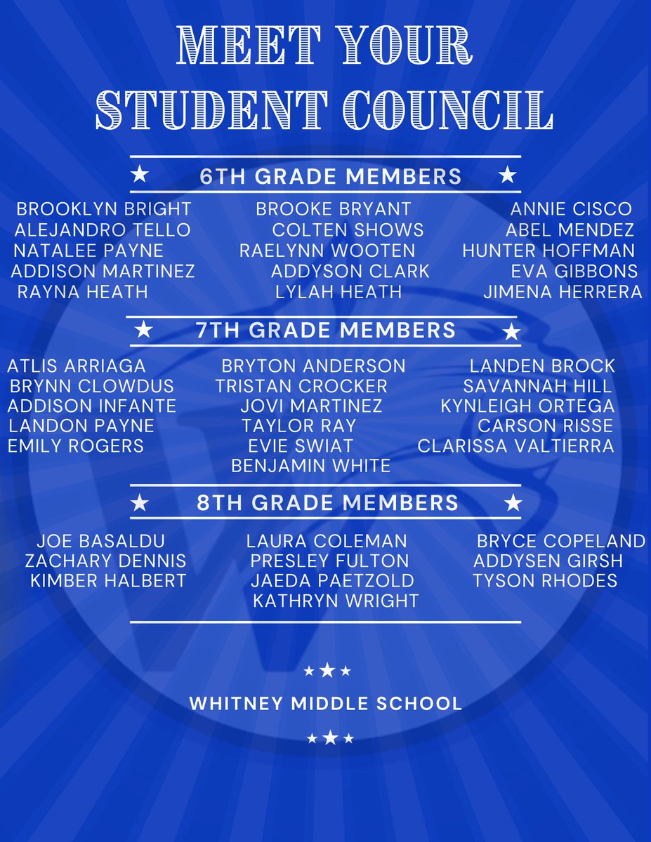 Whitney Middle School (@wmswhitneyisd) on Twitter photo 