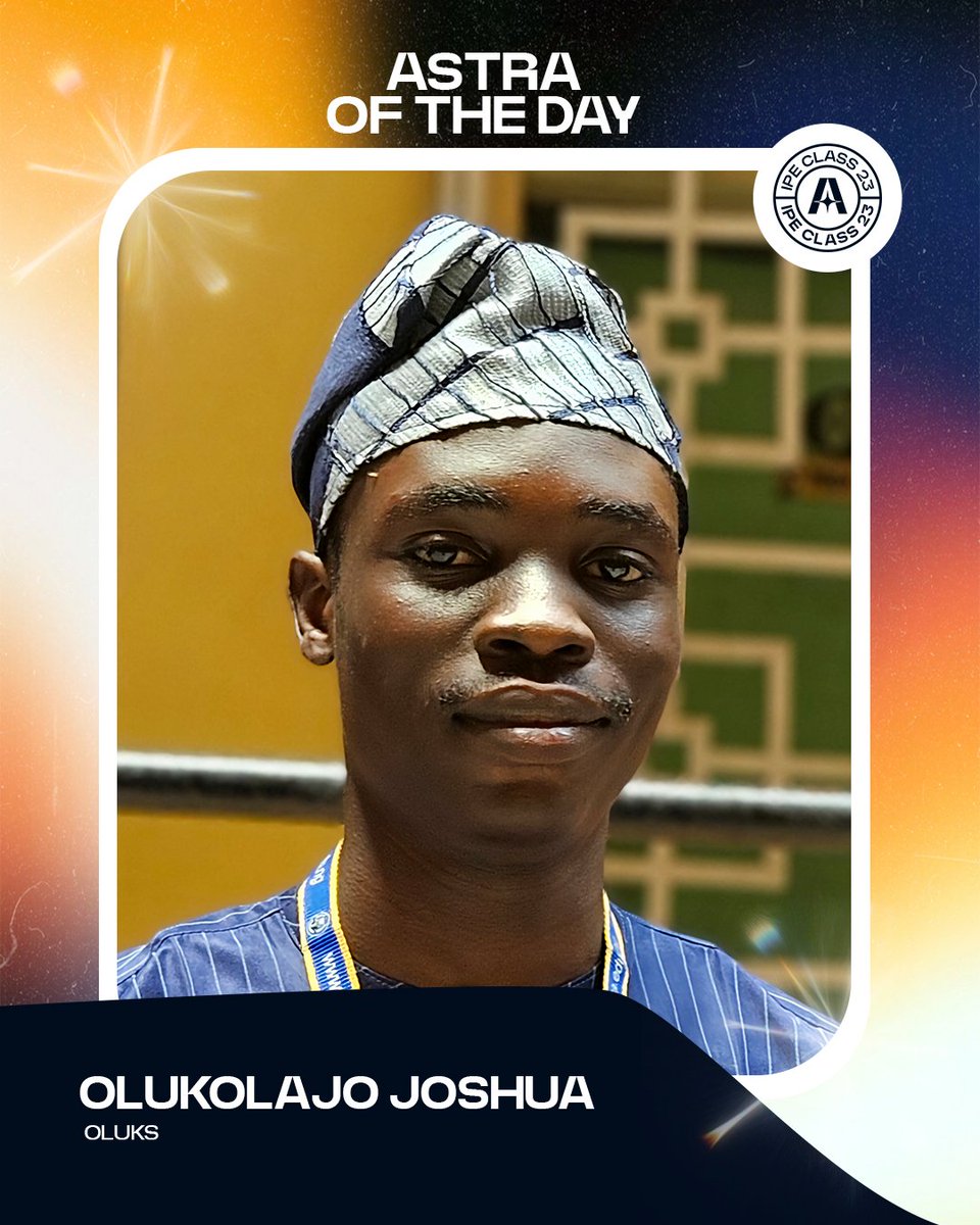IPEClass23's tweet photo. Meet Joshua, ASTRA of the Day🌟

Joshua (a.k.a. OLUKS) is one of the most relaxed people in the department, perhaps because he has the ability to blend in with anything. But do not be deceived 😂 he doesn’t play when it comes to his academics, as he is smart and sharp. https://t.co/zy8MpI9UN9