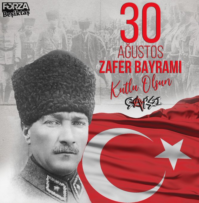 "Ya istiklal, ya ölüm."

Büyük Taarruz'un 102. yılında, Ulu Önderimiz Mustafa Kemal Atatürk başta olmak üzere, bütün kahramanlarımızı minnet ve saygıyla anıyoruz.  

Bu büyük günde, ulusal birliğimizin ve direncimizin simgesi olan Zafer Bayramı'nı coşku ve gurur içinde