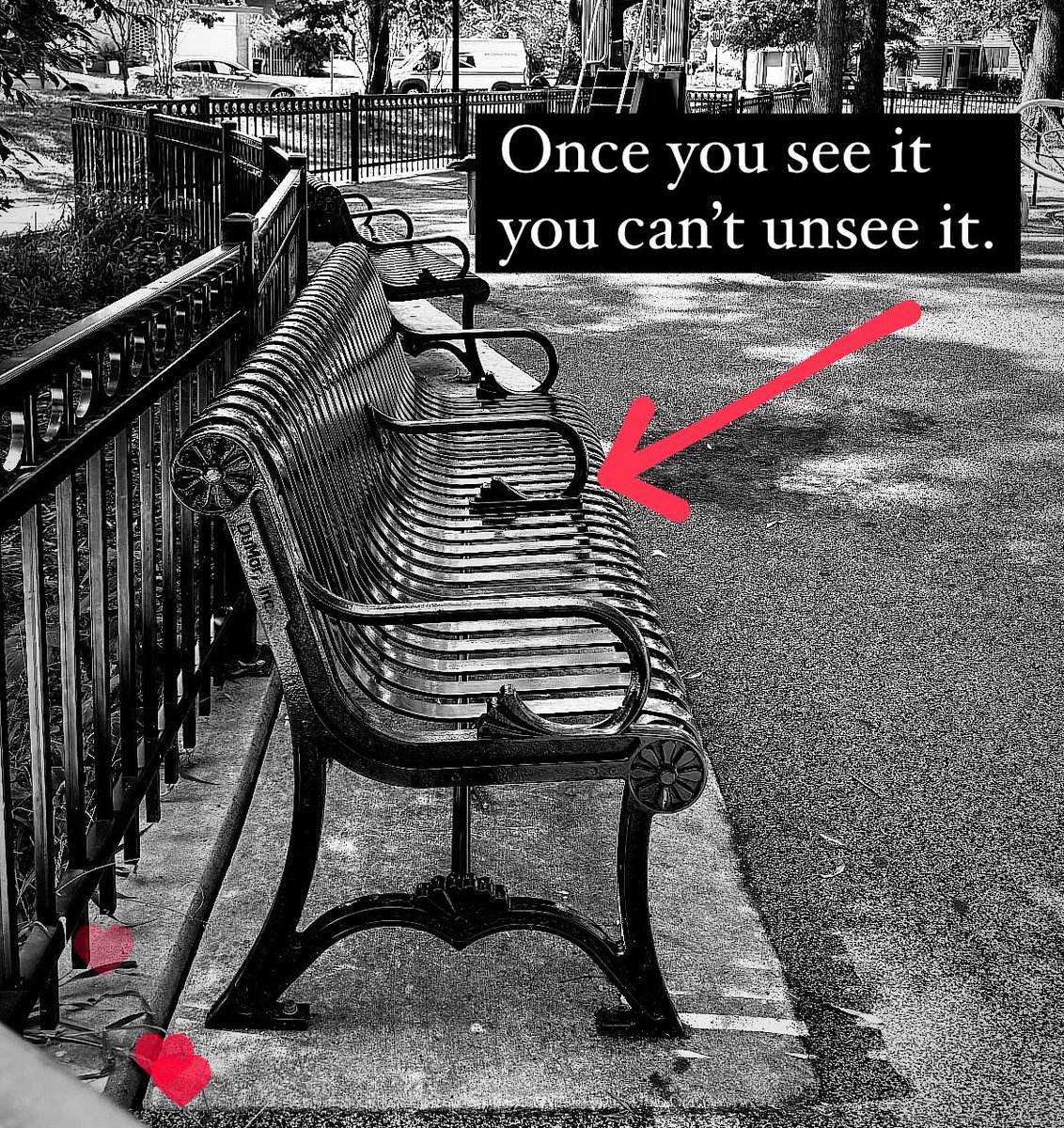 nicmartinezva's tweet image. Cross-posting some of my IG content because I feel like my audiences are completely different. Been snapping a LOT of hostile benches in and around the DC area and hate to see it. #HostileArchitecture