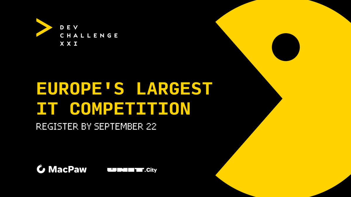 devdigest_today's tweet photo. 21st season of the largest European IT competition is open π
Are you an experienced IT professional tired of the routine and looking for new challenges? Or a beginner eager to accelerate your career?
π Register by September 22 https://t.co/7TprruNsGH
#DEV_Challenge https://t.co/rzim0ItU7Y