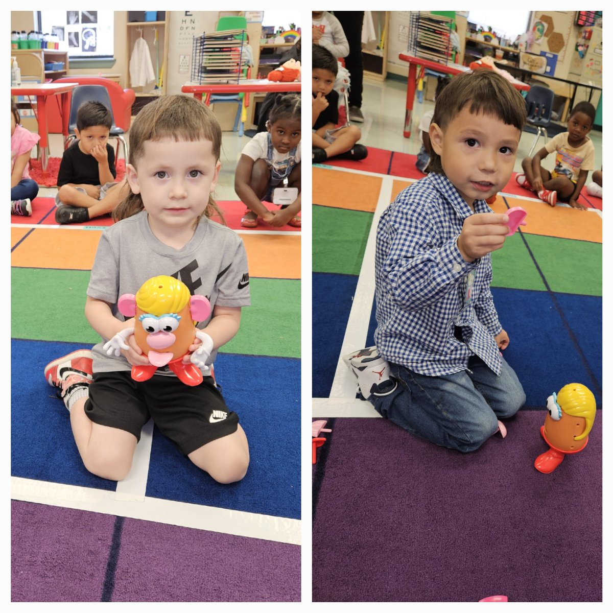 Rebecca Lavergne (@mrslavergne20) on Twitter photo #Ckla #5Senses #HeadStart #AldineImpact
Mrs.Potato Head is helping us learn about our 5senses. @JulieSustaita2 <a href="/HardinCandace/">Candace Hardin</a> <a href="/MsCrockett_AISD/">Tasha Crockett, MSW</a> <a href="/AldineHeadStart/">Aldine Head Start</a> <a href="/Keeble_AISD/">Keeble Primary School</a> #Ckla #5Senses #HeadStart #AldineImpact
Mrs.Potato Head is helping us learn about our 5senses. @JulieSustaita2 <a href="/HardinCandace/">Candace Hardin</a> <a href="/MsCrockett_AISD/">Tasha Crockett, MSW</a> <a href="/AldineHeadStart/">Aldine Head Start</a> <a href="/Keeble_AISD/">Keeble Primary School</a>