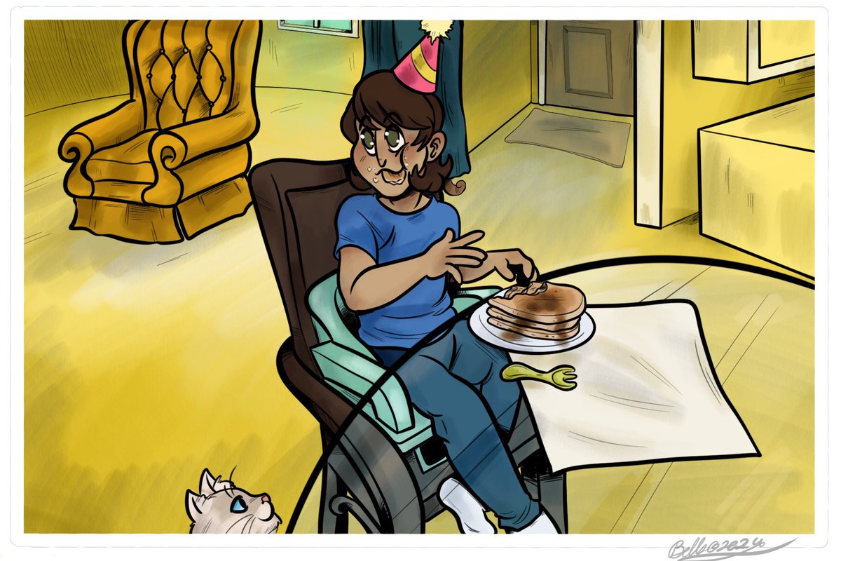 HAPPY BIRTHDAY SAMMY!
And for you guys a sweet treat:
WE’RE COMING BACK THIS SUNDAY AND EVERY SUNDAY!
Thank you all for your support and most importantly patience.but we are back baby!
#woodsofplentywebcomic #webcomics