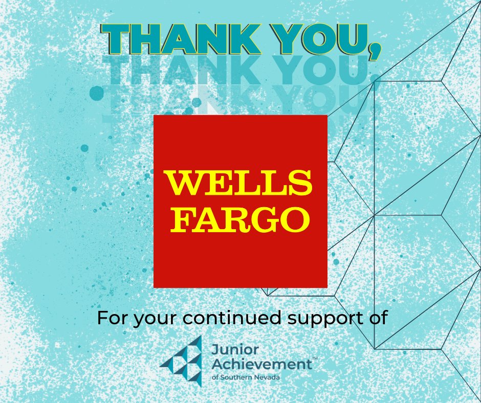 JASouthernNV's tweet image. Thank you @WellsFargo for your generous support of @JASouthernNV. Your contribution plays a crucial role in empowering the youth in our community with vital skills in financial literacy, entrepreneurship, and workforce readiness. 
#FinancialLiteracy #entrepreneurship #workready