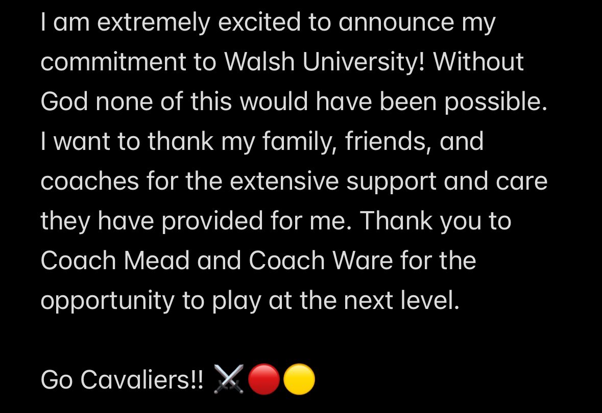 100% Committed. #SwordsUp ⚔️ <a href="/WalshUBaseball/">Walsh U Baseball</a> <a href="/TimMead7/">Tim Mead</a> <a href="/coachware17/">Darren Ware</a> <a href="/JFiorella12/">Jake Fiorella</a> <a href="/KeeganBakos21/">Keegan J. Bakos</a> <a href="/CanesKy18uScout/">Canes Kentucky 18u Scout Team</a> <a href="/CanesKentucky/">Canes Kentucky</a> <a href="/PrepbaseballKY/">Prep Baseball Kentucky</a> <a href="/JamieTessoff/">JT18</a> <a href="/1027TheGame/">102.7 The Game ESPN Owensboro</a>