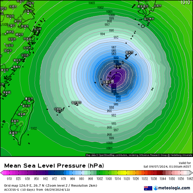 OreboundImages's tweet image. Still in Japan after our #TyphoonShanshan chase, but already looking to the next storm with a reasonably strong signal emerging in the WPAC later next week. Taiwan and the Ryuku Islands featuring prominently in ensemble modelling at this early stage 🌀

#neverstopchasing
