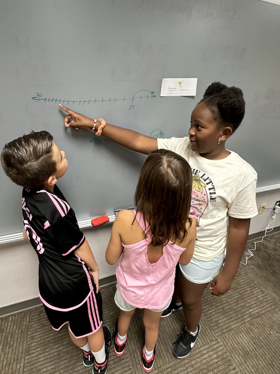 It was a great day to try thin slicing with rounding in Mrs.King’s 3rd grade class. Can you explain your thinking and use multiple strategies as a team? These mathematicians nailed it! ⁦<a href="/Thirdgrade143/">Mandy King</a>⁩ ⁦<a href="/JBS_Principal/">Amy Sutton</a>⁩ #1GC