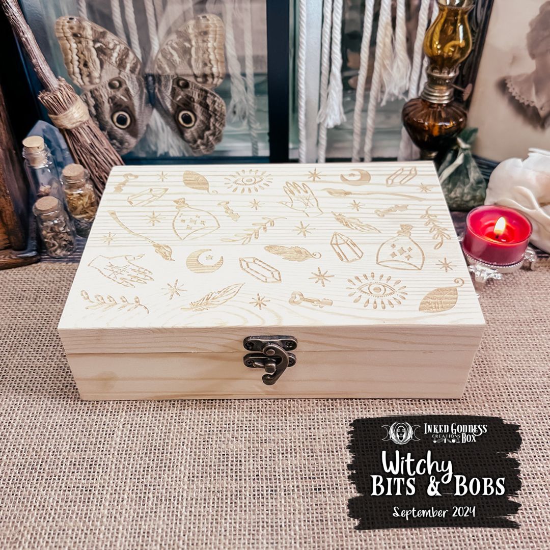 inkedgoddesshop's tweet photo. Here's a ✨️bonus✨️ sneak peek inside September's "Witchy Bits and Bobs" IGC Box! We had these beauties custom-made to hold all of your little witchy wares!
⁠
Boxes are shipping on the 5th, so be sure to grab yours now!!⁠
⁠
⁠https://t.co/xcsnUCkdEm
#InkedGoddessBox #Witchy https://t.co/qSjFNtH2Zc