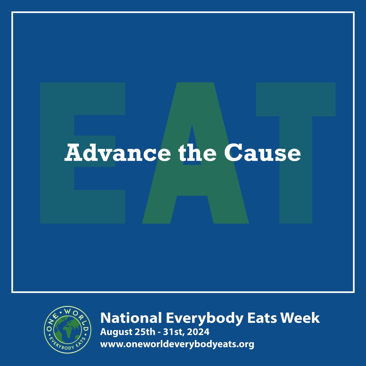 OWEverybodyEats's tweet photo. This #NationalEverybodyEatsWeek, you can ADVANCE THE CAUSE when you get involved with your local cafe and sign up to volunteer and become part of the solution.  Find a participating cafe: https://t.co/XHOlx5TmZW
.
#NationalEverybodyEatsWeek #EverybodyEats https://t.co/VH5IlWMV4O