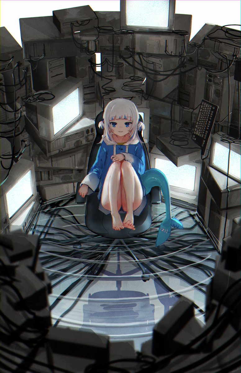 がうるぐら 「Always watching #gawrt 」|advarcherのイラスト