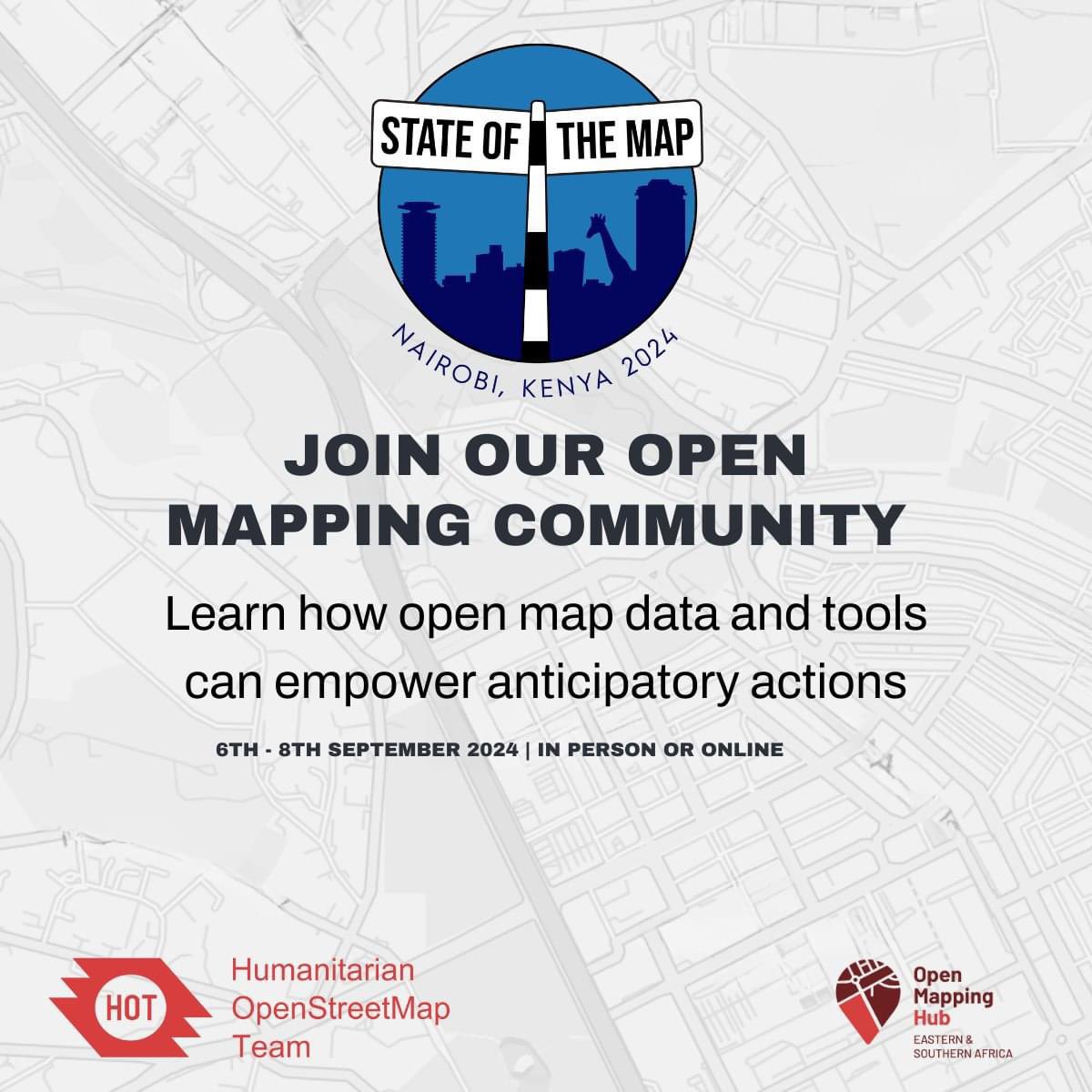 Who else is excited about <a href="/sotm/">State of the Map</a> next week? Don't miss: 

📍Our talk on disaster preparedness: buff.ly/4cNRgoW 

📍An assessment of the performance of fAIr, our open AI-assisted mapping service: buff.ly/4g4bxtg

📍 Connecting with members of <a href="/openmapping_esa/">The Open Mapping Hub-Eastern & Southern Africa Hub</a>!