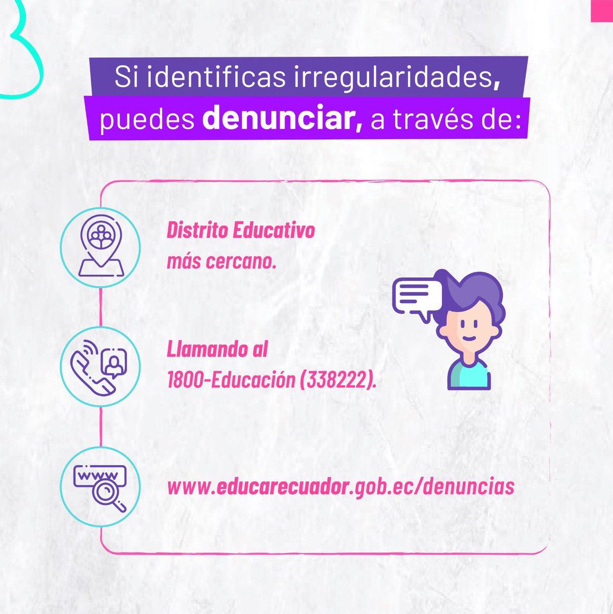 Educacion_Ec's tweet photo. 🤝 Nos estamos preparando para el regreso a clases en el régimen Sierra-Amazonía. 👧🏻🧒🏻
Conoce sobre algunas disposiciones para instituciones educativas particulares y fiscomisionales. 👇
#SomosValores
#ElNuevoEcuadorResuelve https://t.co/clyF6sB8RN