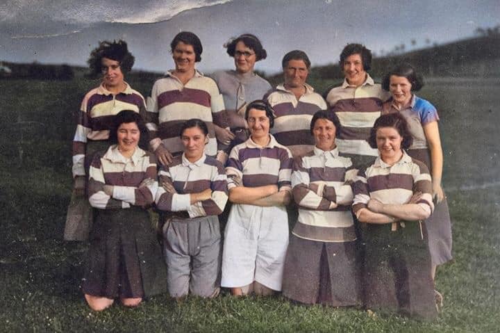 Today marks 50 years since the ban on women participating in football was lifted in Scotland.
My grannie Agnes Gordon Mackie (back row2nd left)and her team in Keith Banffshire around 1920

 #50YearsOn #AMostUnsuitableGame