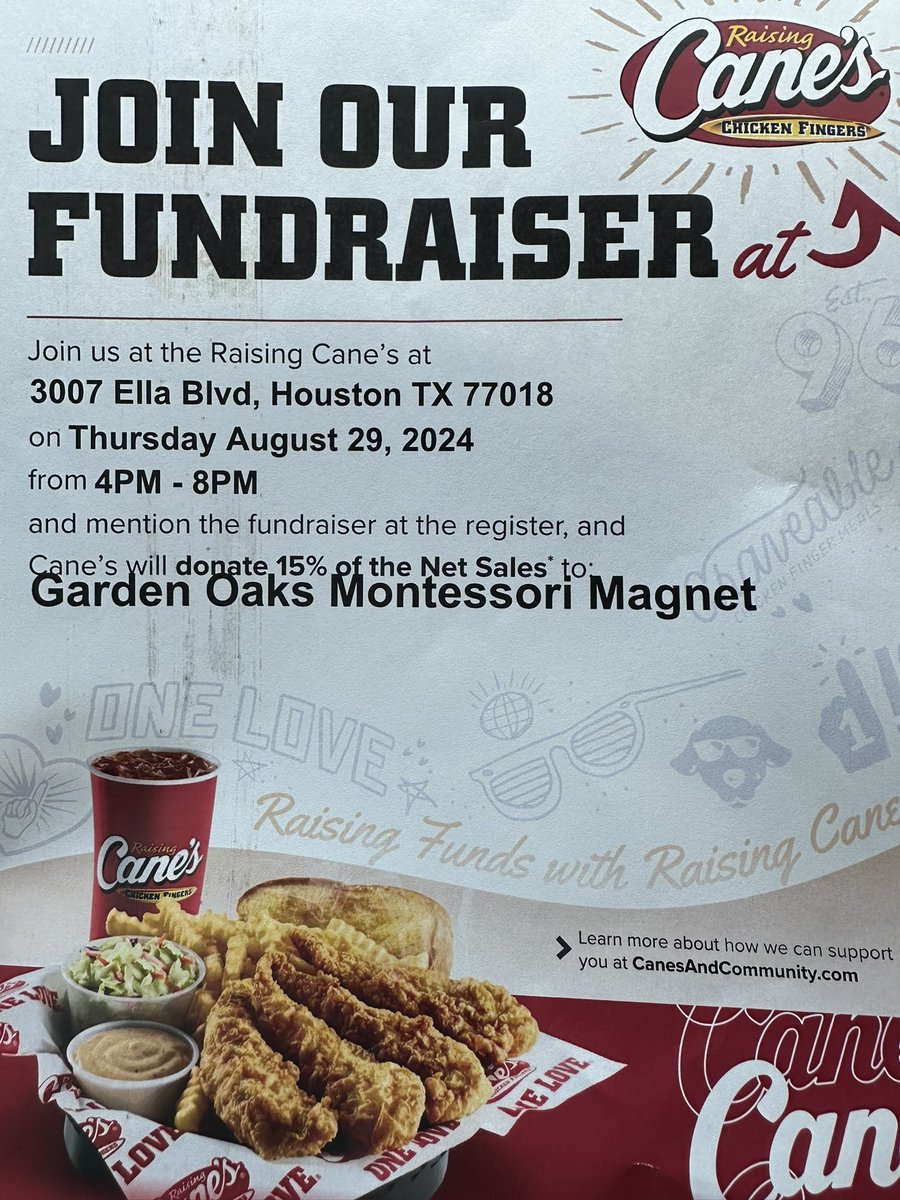 Let’s keep the line long 🚗🚕🚙 #LeaveTheCookingToCanes <a href="/AlmaRivera6/">Alma Rivera</a> <a href="/ray4d_thebetsy/">Robin Rayford ✏️🍎</a> <a href="/GardenOaksMont/">GardenOaksMontessori</a> <a href="/gardenoakshoutx/">Garden Oaks Houston</a> <a href="/petecarter3/">Erika Carter</a> @HISDChoice @HISDFACE @TeamHISD