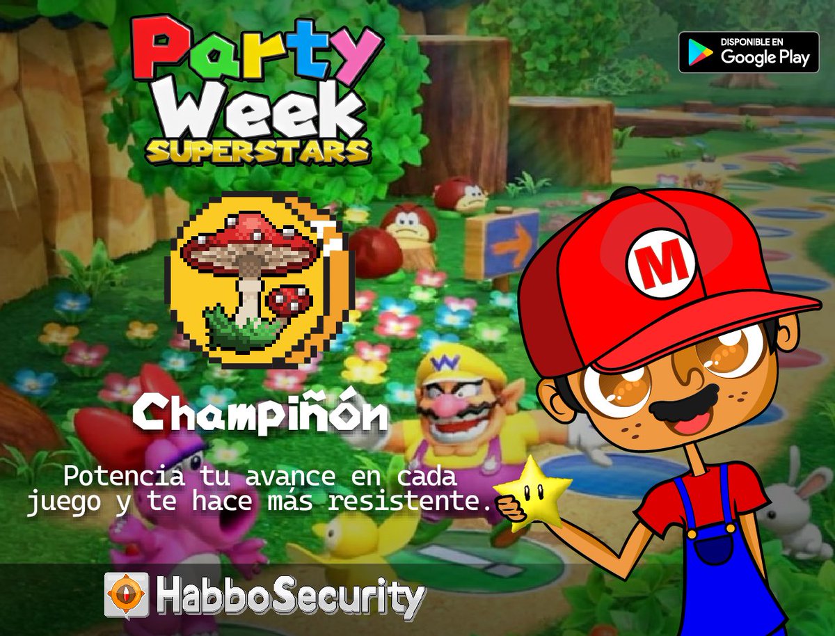 ESHabboSecurity's tweet photo. 📣Ya abrió el 4to. juego de nuestra #PartyWeek: "Champiñón"🍄 Potencia tu avance en cada juego y te hace más resistente💥 El típico objeto que te puede ayudar a alcanzar la gran victoria ¡úsalo con inteligencia! ➡️https://t.co/LcYzlj7yLl @ESHabbo