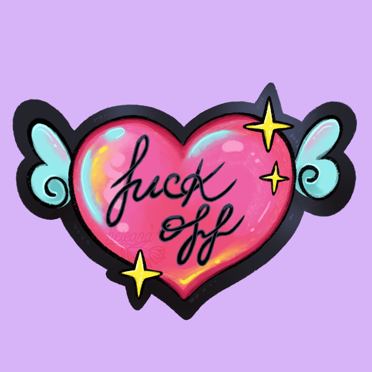 Fuck off 💖🪽
(4/5) Sticker design for a new sticker sheet maybe 👀 #digitalart