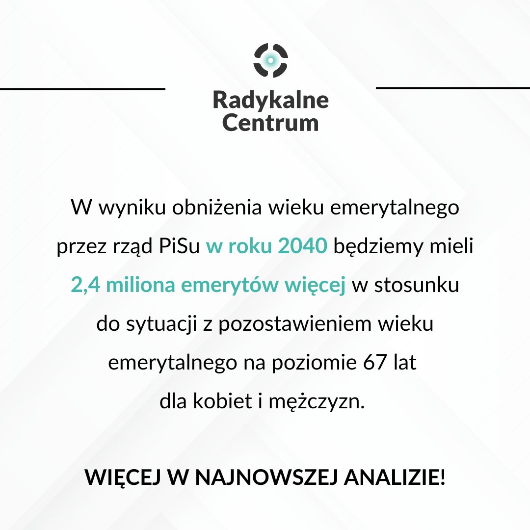 Zachęcamy do lektury raportu: radykalnecentrum.pl/raport-emeryta…