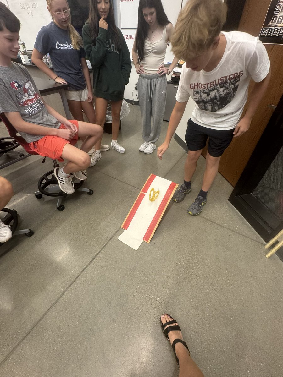 DC West 8th grade HAL engineered pasta cars to see which would travel the farthest down a ramp. Prizes were given for longest distance and most creative! #RiseUp <a href="/middle_dcw/">DC West Middle School</a> <a href="/DCWestMS/">DC West Middle School</a> <a href="/DCWestFalcons/">DCWest Falcons</a>