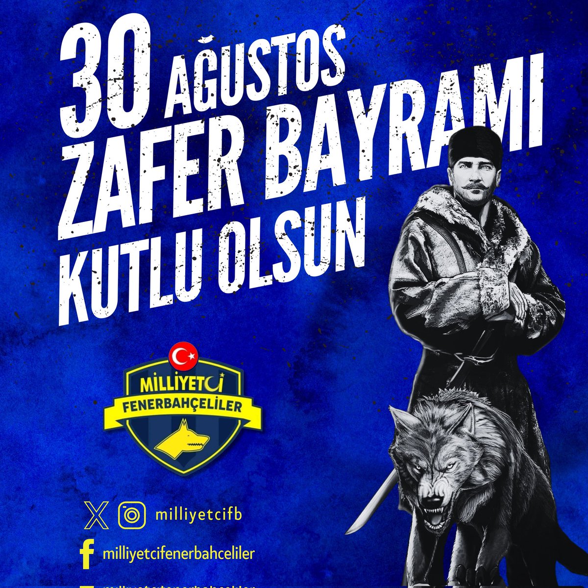1071'de kan damlayan kılıçlarımızla ebedi yurt ilan ettiğimiz bu toprakların ilelebet Türk milletine ait olacağını 30 Ağustos 1922'de yedi düvele bir kez daha kanıtlayan Mustafa Kemal Atatürk ve silah arkadaşlarını minnetle anıyoruz.
TÜRKİYE TÜRKLERİNDİR!
#30AgustosZaferBayramı