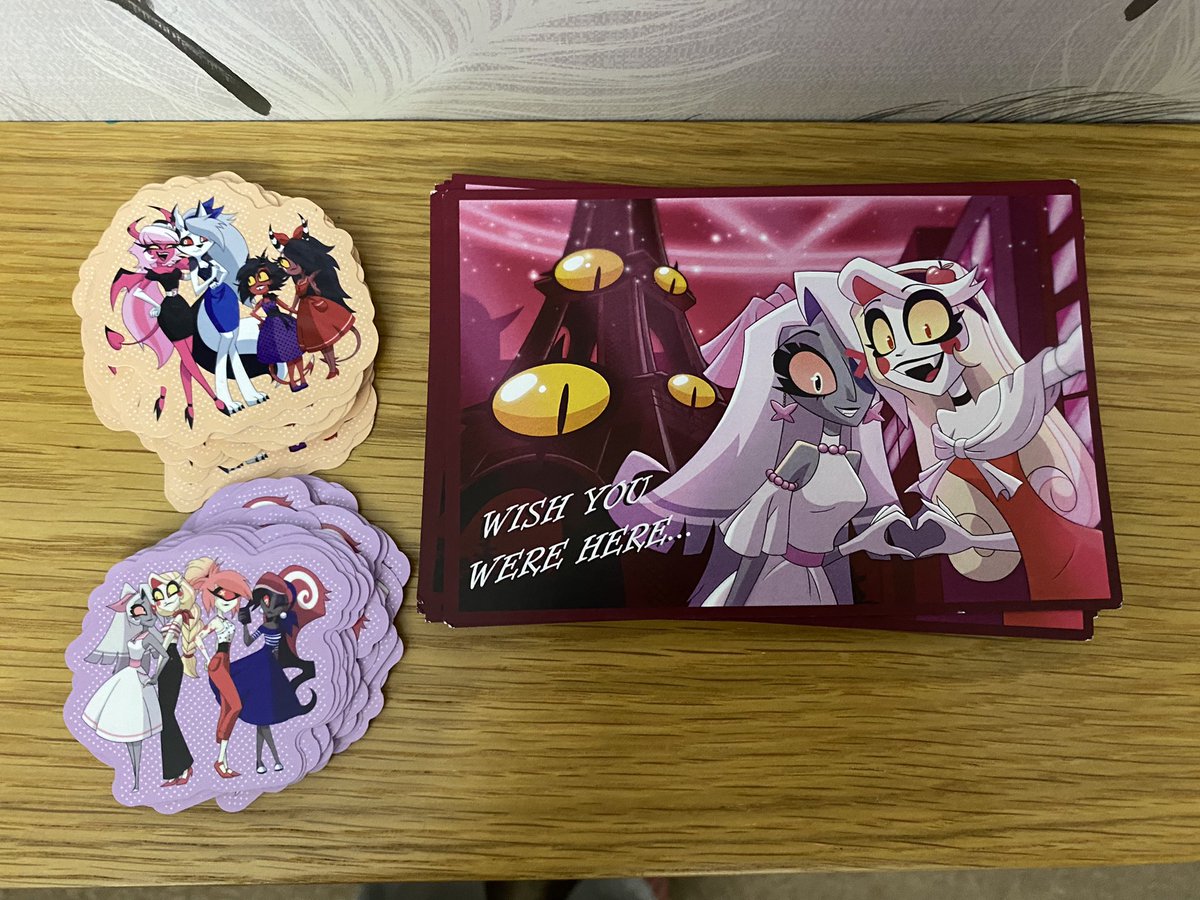 <a href="/HellCoutureZine/">Hell Couture</a> set me the leftover merch I made for zine! I can sell them at my artist alley store!